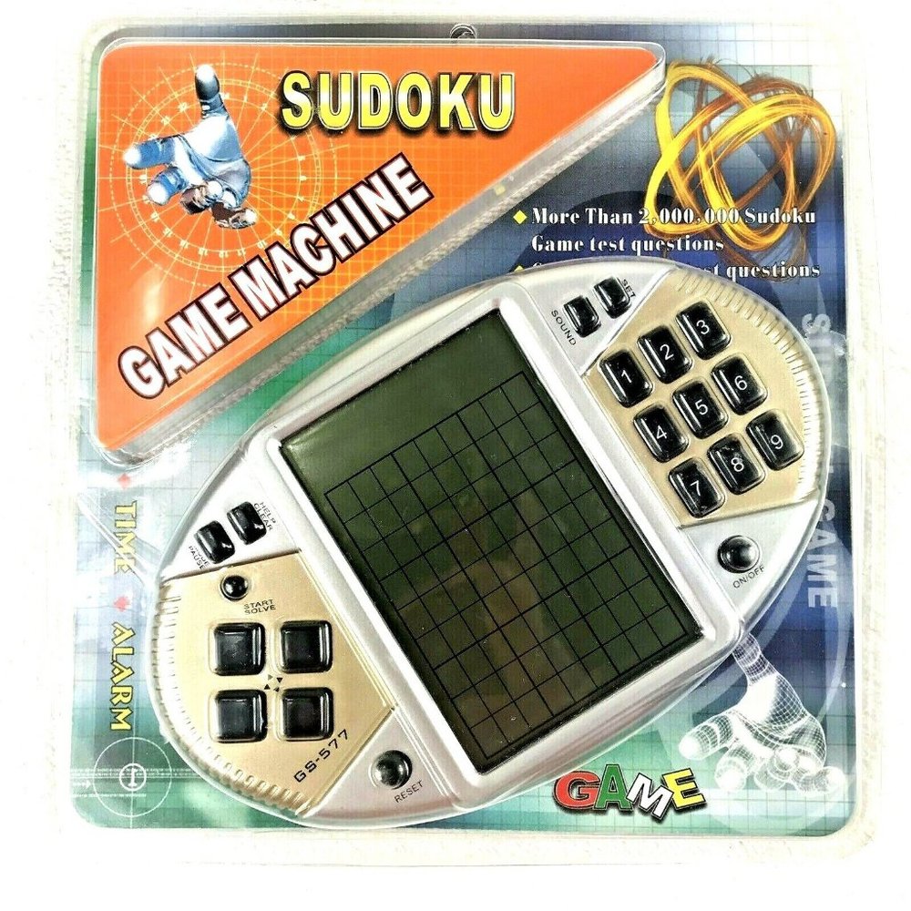 Sudoku Pocket Video Game Handheld Electronic Grid Boxes Digital Puzzle Tested